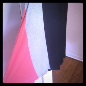 Black,grey, salmon skirt